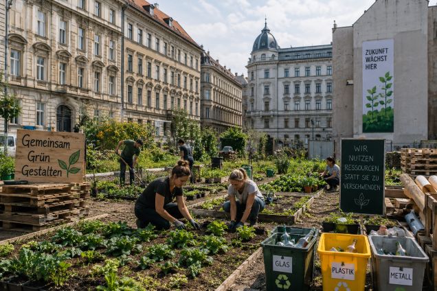 community garden in the city